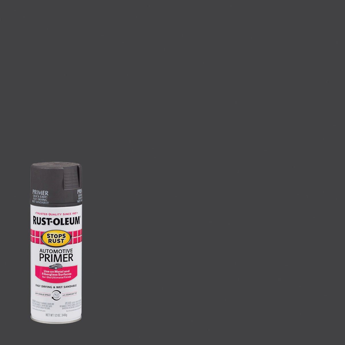 Rust-Oleum Stops Rust Dark Gray 12 Oz. Spray Automotive Paint Primer Image 1