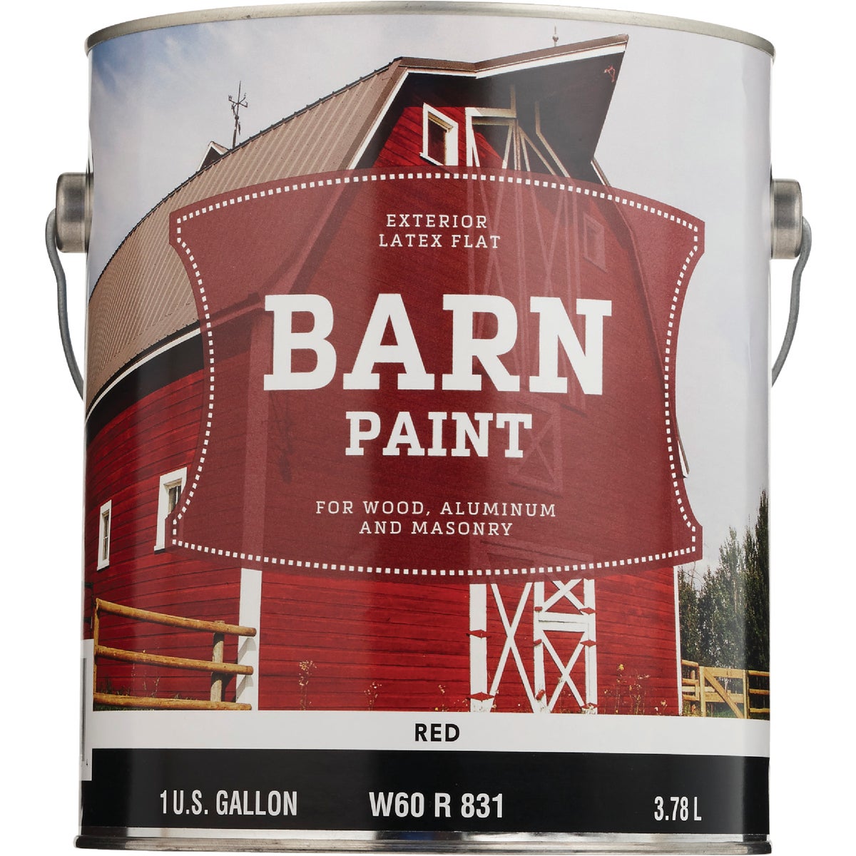 Do it Best Latex Flat Exterior Barn Paint, Red, 1 Gal. Image 2