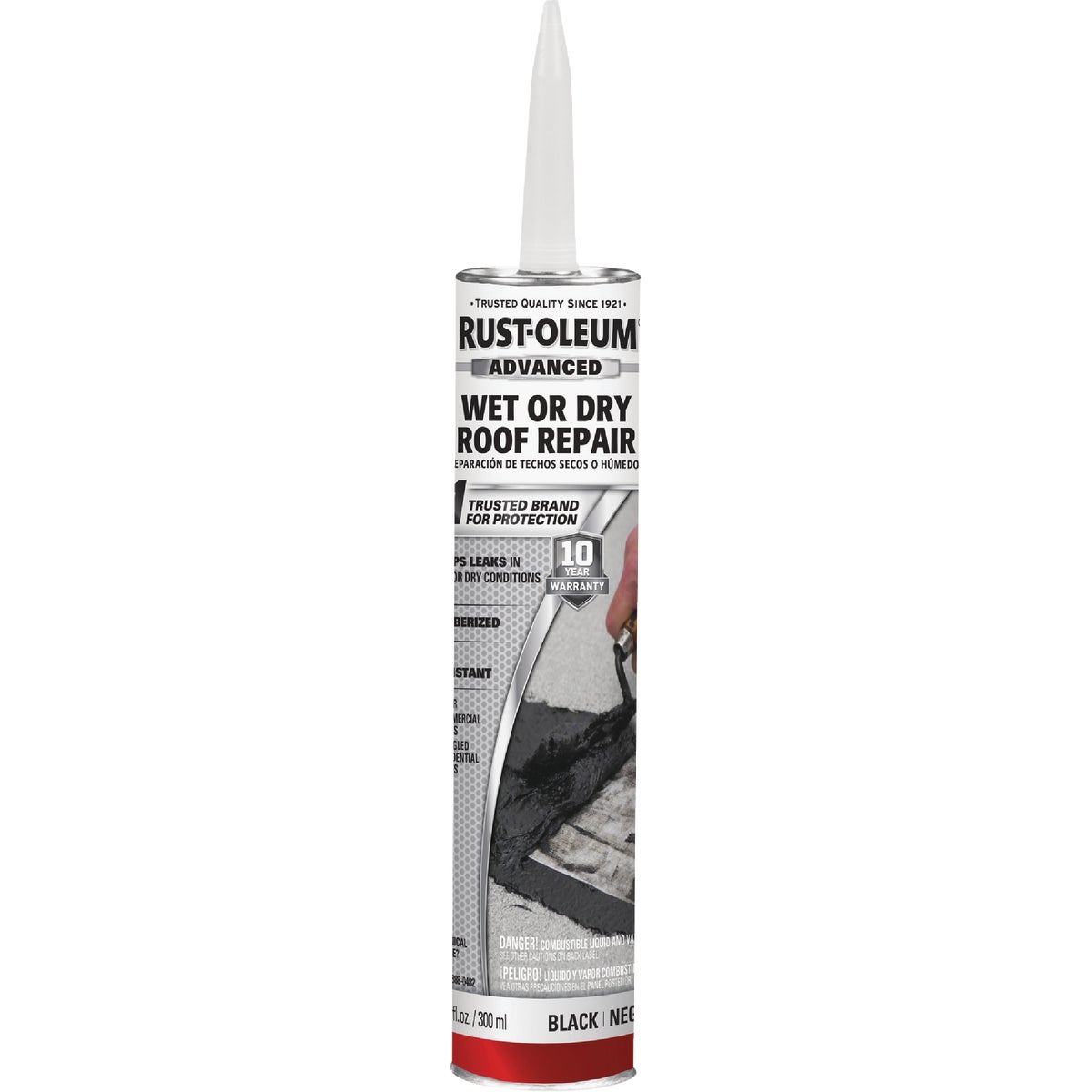 Rust-Oleum 10.1 Oz. Black Advanced Wet or Dry Roof Repair Image 3