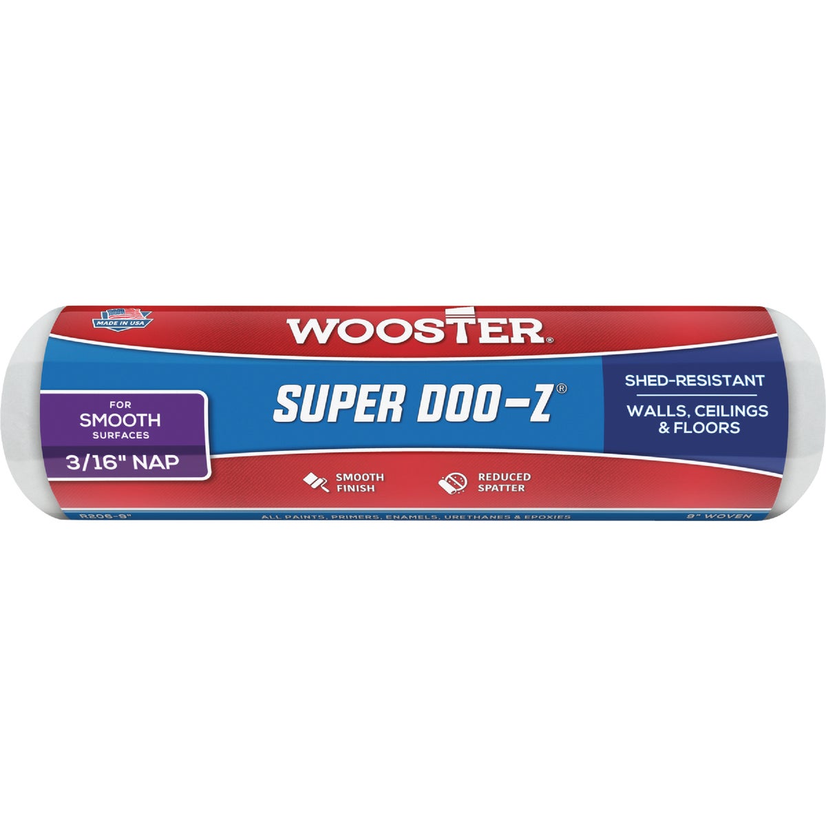 Wooster Super Doo-Z 9 In. x 3/16 In. Woven Fabric Roller Cover Image 1