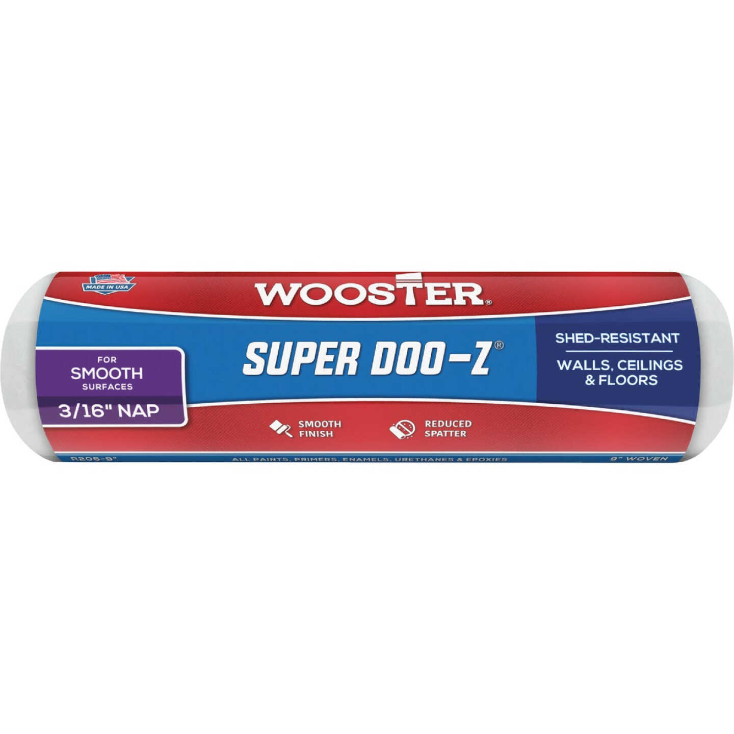Wooster Super Doo-Z 9 In. x 3/16 In. Woven Fabric Roller Cover Image 1