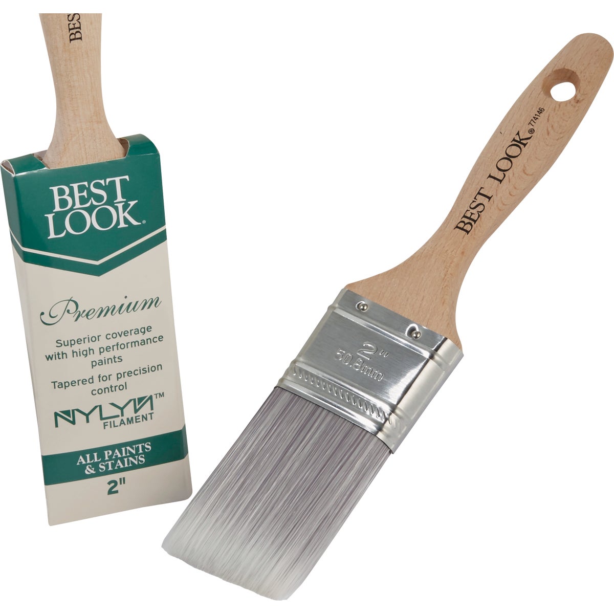 Best Look Premium 2 In. Flat Nylyn Paint Brush Image 1