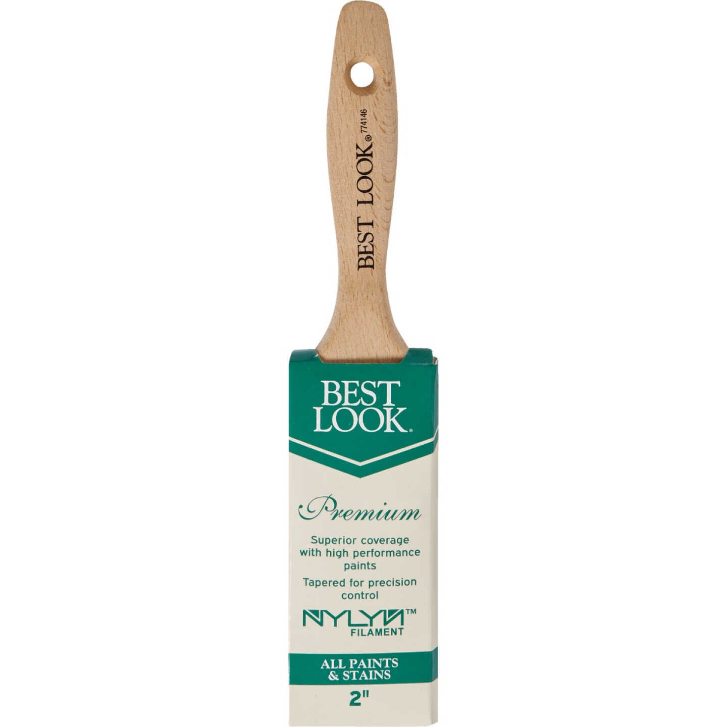 Best Look Premium 2 In. Flat Nylyn Paint Brush Image 2