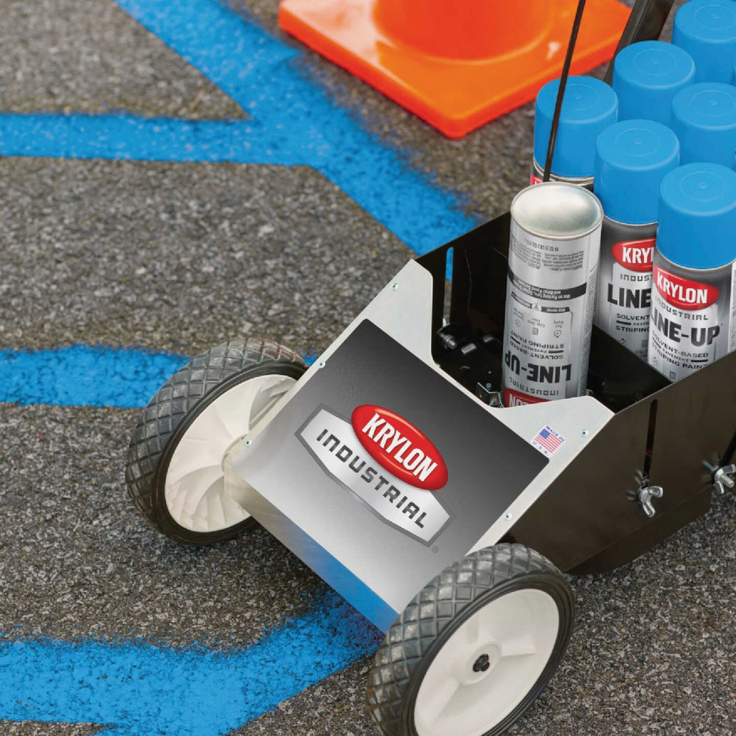 Krylon Industrial 8302 SB Accessibility Blue Striping Paint Image 4