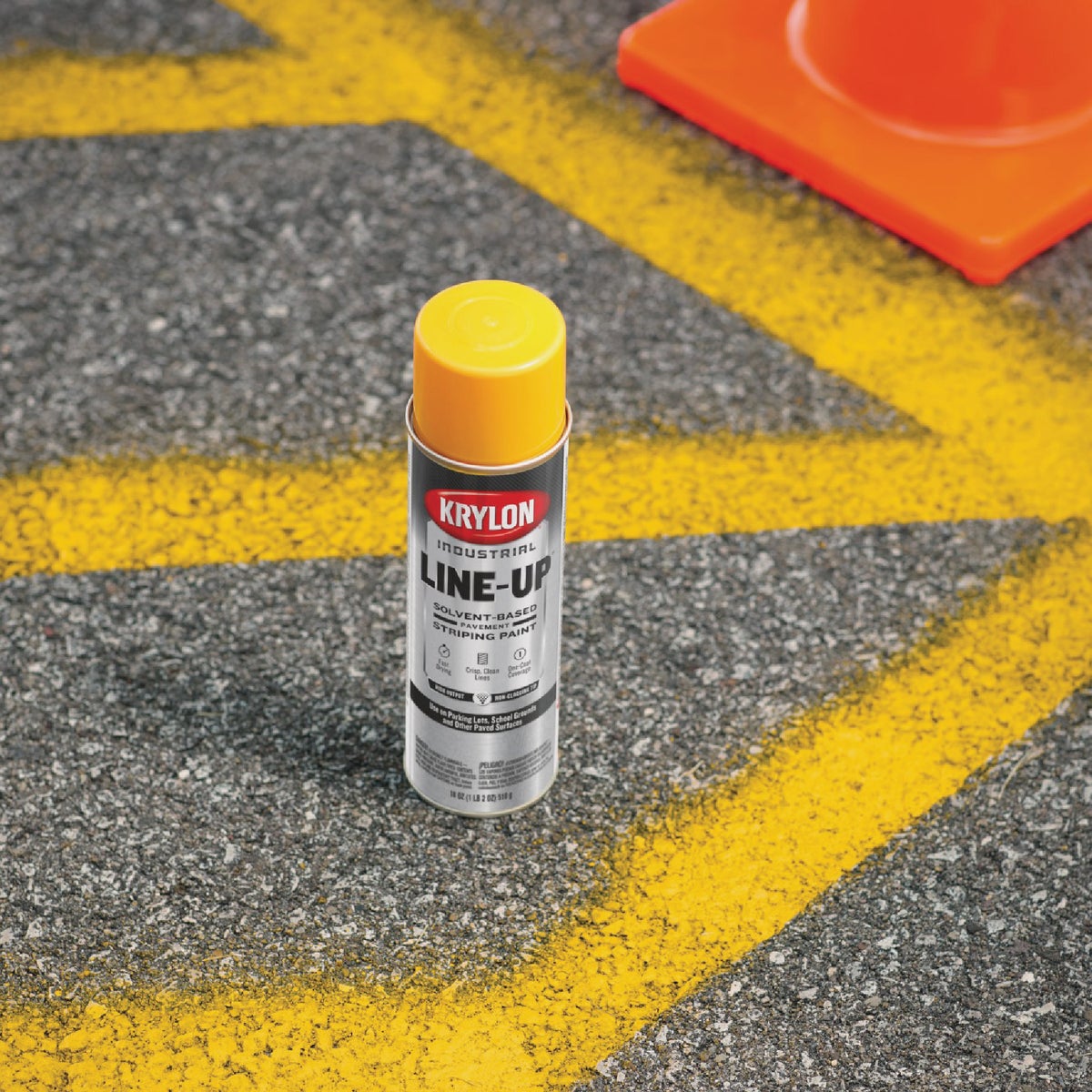 Krylon Industrial 8301 SB Highway Yellow Striping Paint Image 2