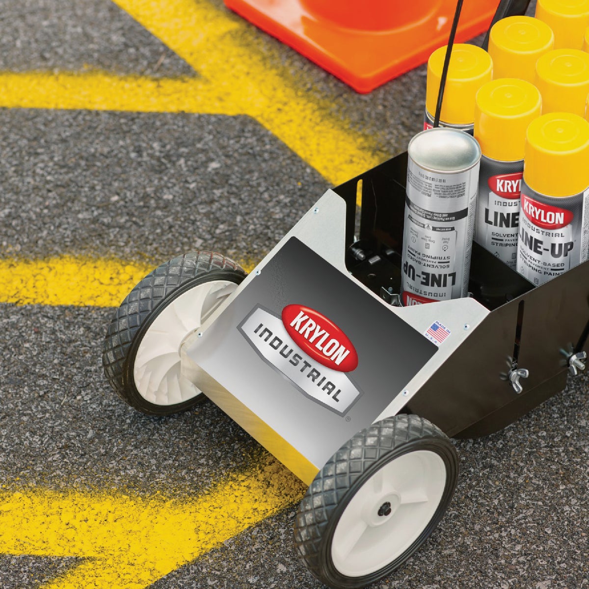 Krylon Industrial 8301 SB Highway Yellow Striping Paint Image 4