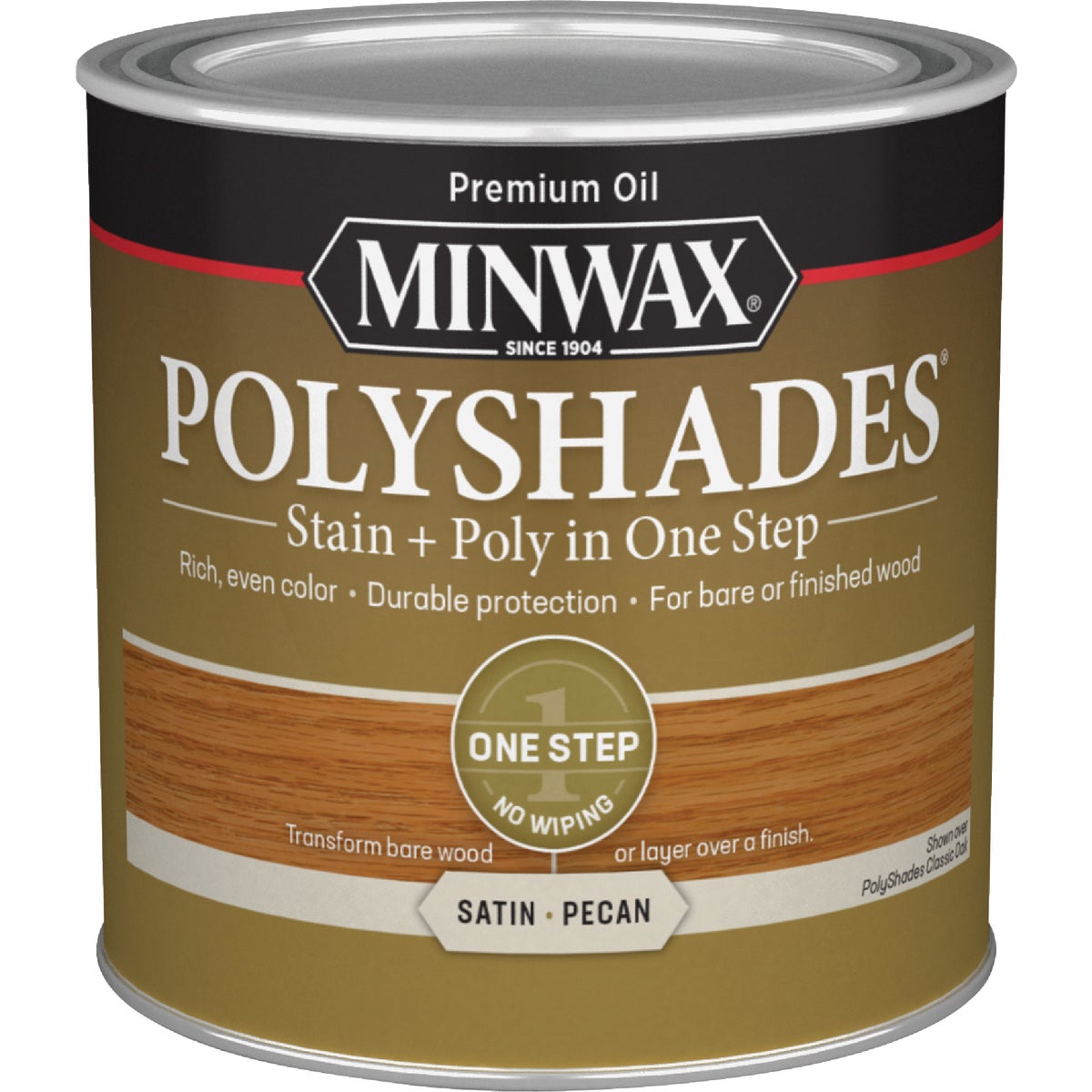 Minwax Polyshades 1/2 Pt. Satin Stain & Finish Polyurethane In 1-Step, Pecan Image 7