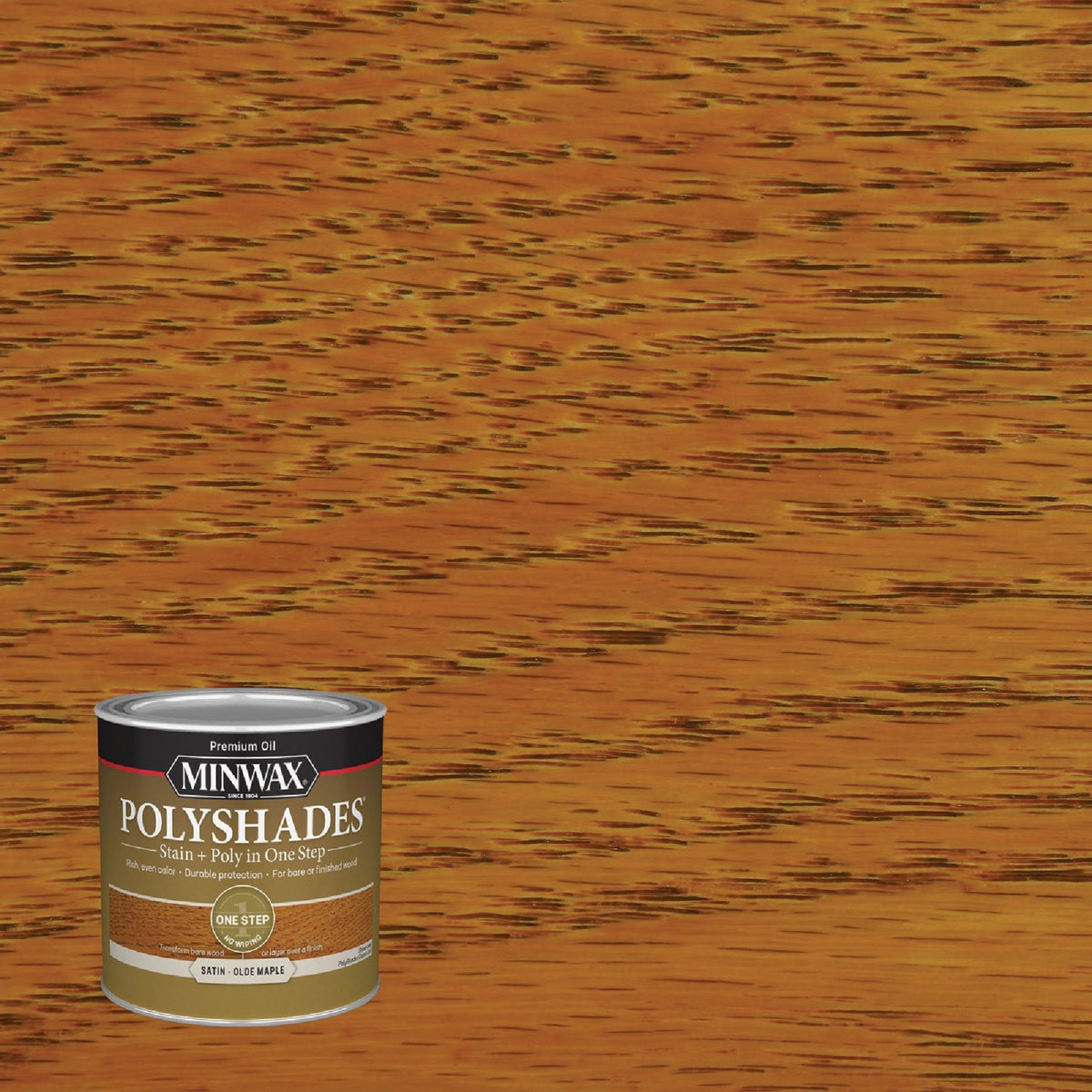 Minwax Polyshades 1/2 Pt. Satin Stain & Finish Polyurethane In 1-Step, Olde Maple Image 1