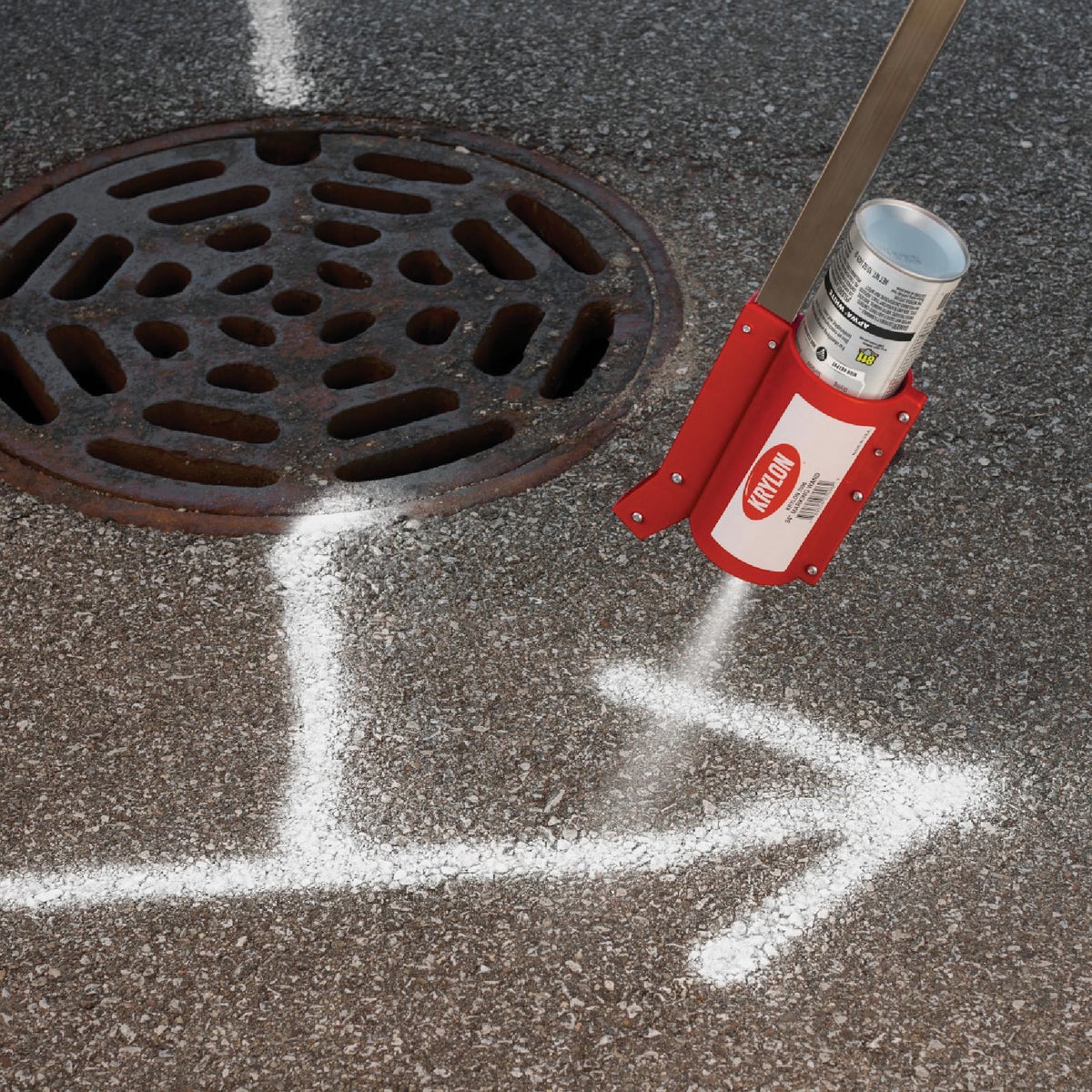 Krylon Mark-It 730008 Industrial SB APWA White Inverted Marking Paint Image 3