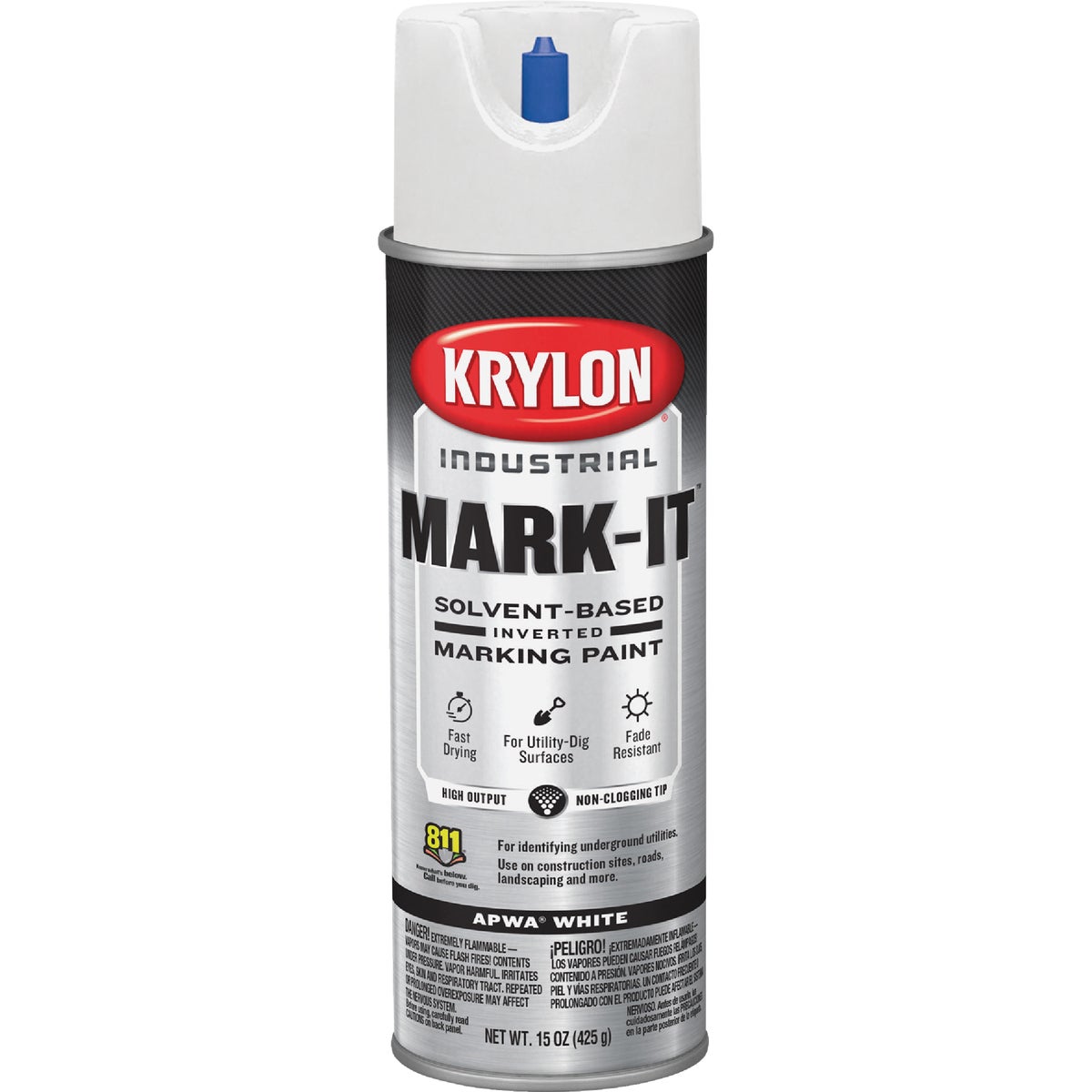 Krylon Mark-It 730008 Industrial SB APWA White Inverted Marking Paint Image 5