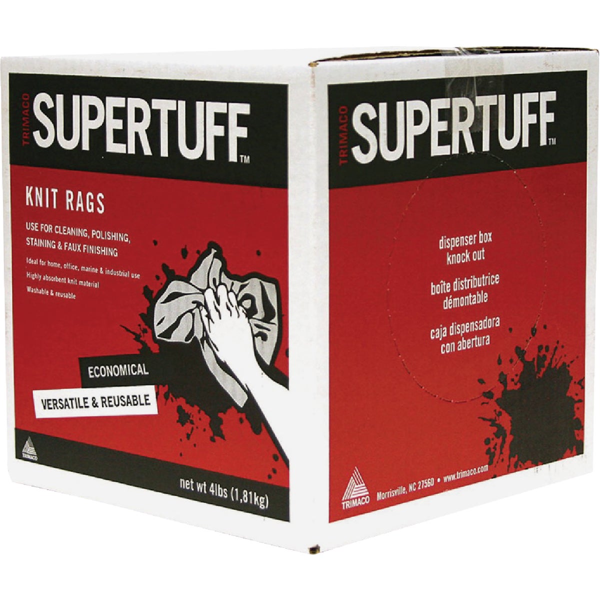 Trimaco SuperTuff White Knit T-Shirt Painter's Rags (4 Lb.) Image 1