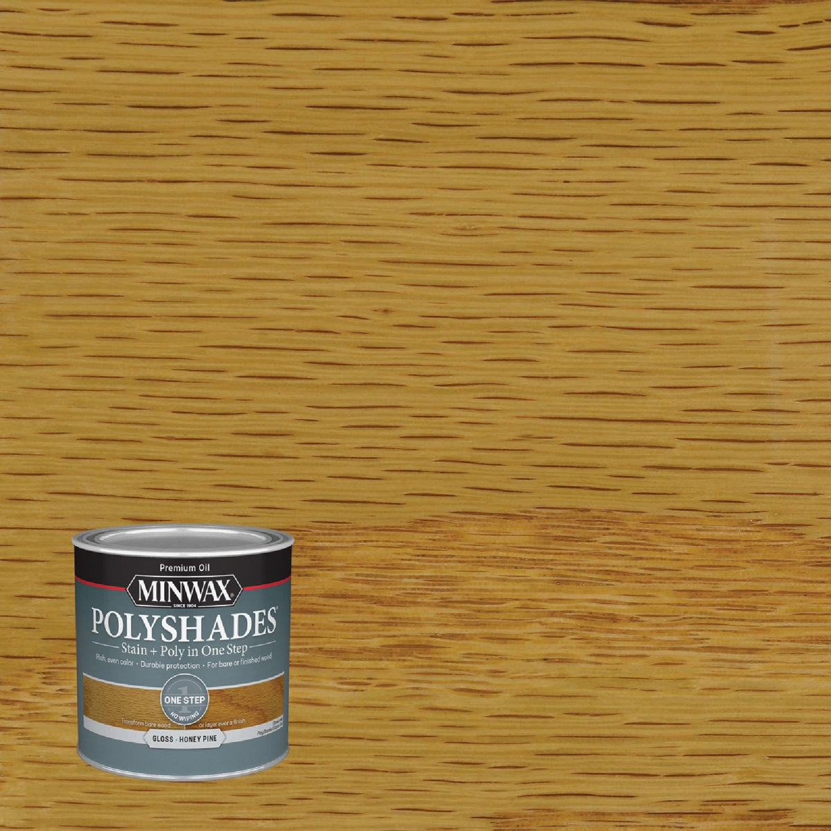 Minwax Polyshades 1/2 Pt. Gloss Stain & Finish Polyurethane In 1-Step, Honey Pine