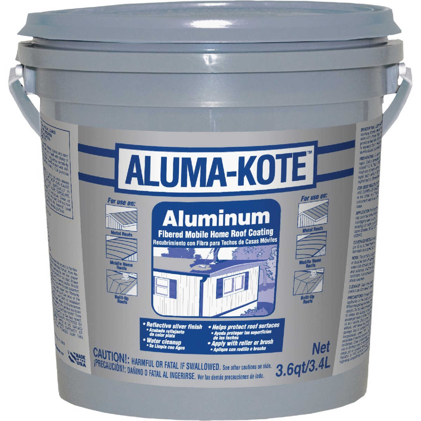 Gardner Aluma-Kote 1 Gal. Aluminum Fibered Mobile Home Roof Coating Image 1