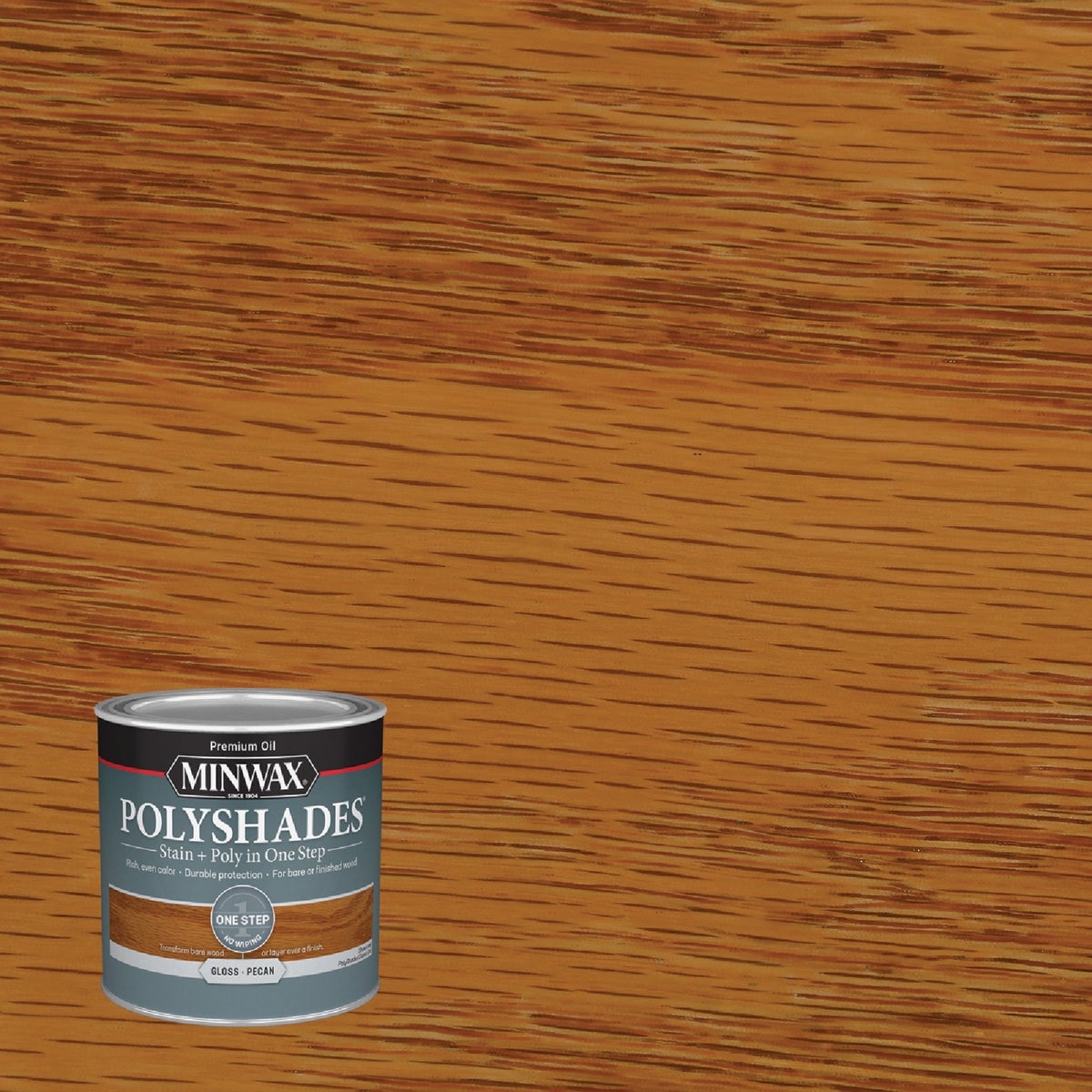 Minwax Polyshades 1/2 Pt. Gloss Stain & Finish Polyurethane In 1-Step, Pecan