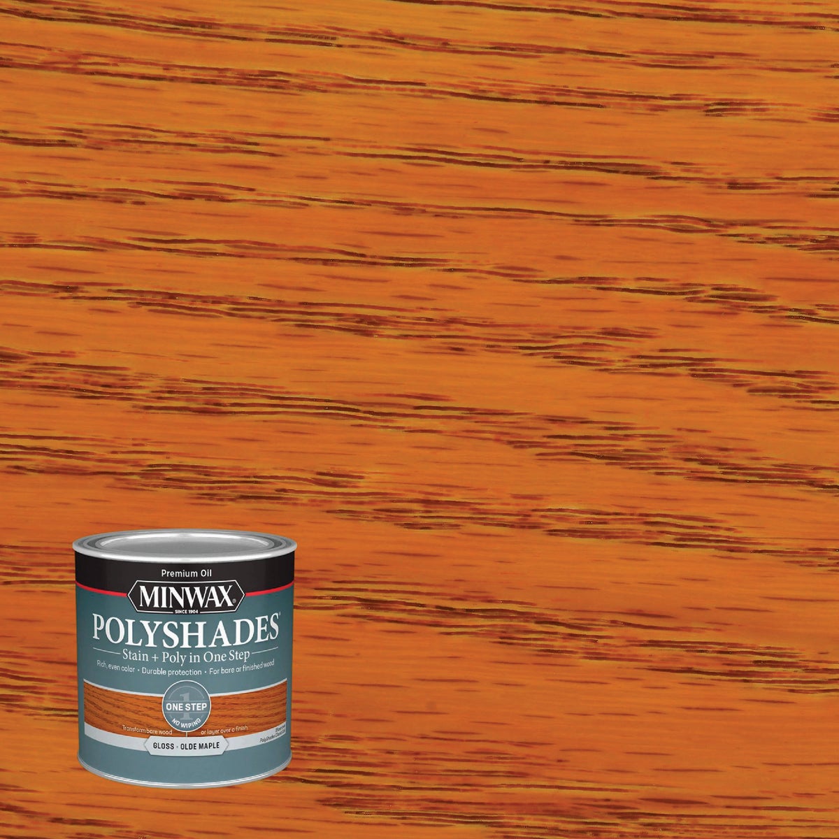 Minwax Polyshades 1/2 Pt. Gloss Stain & Finish Polyurethane In 1-Step, Olde Maple Image 8