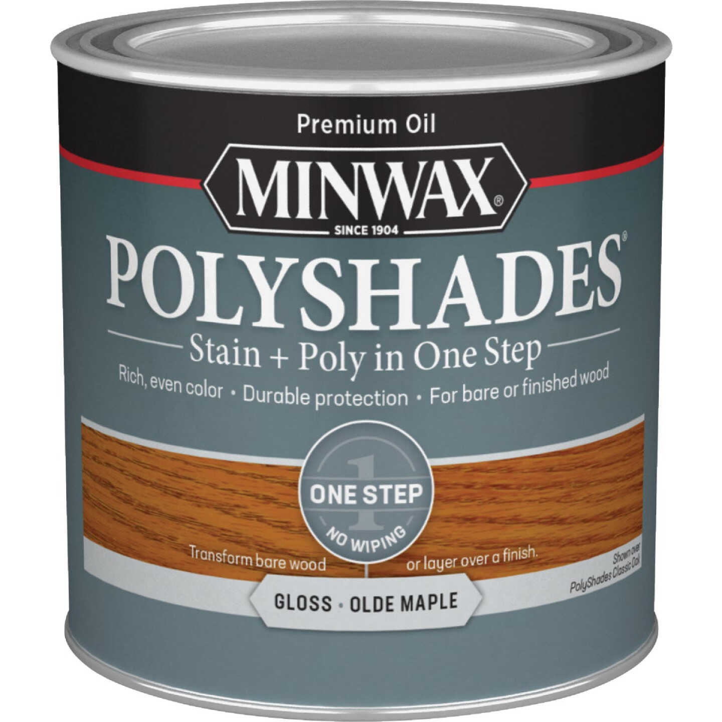 Minwax Polyshades 1/2 Pt. Gloss Stain & Finish Polyurethane In 1-Step, Olde Maple Image 7