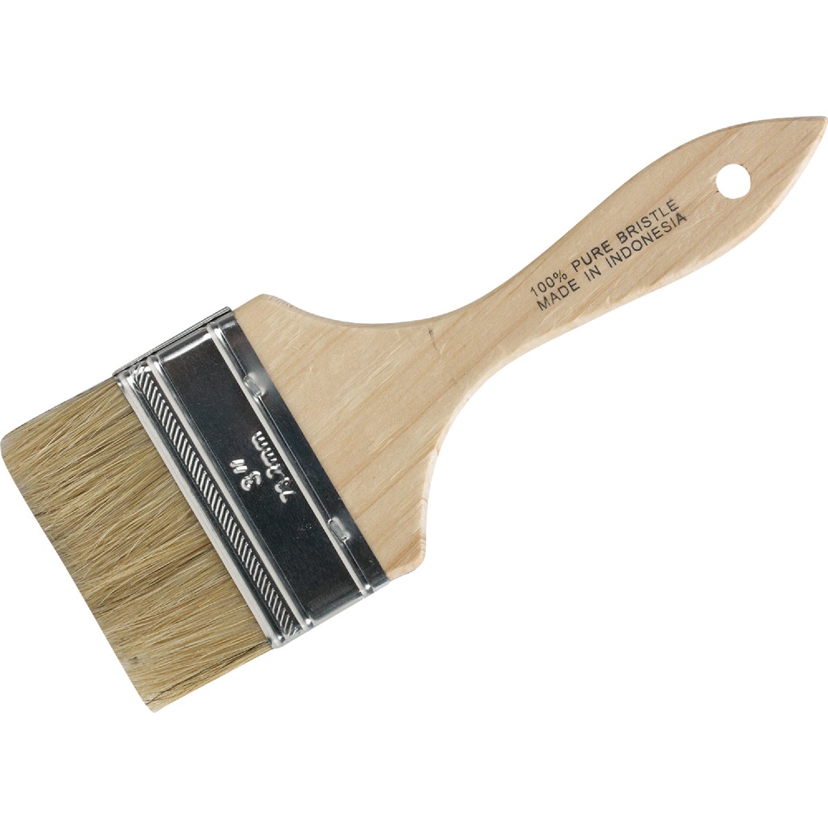 3 In. Flat Chip Wall Natural Bristle Paint Brush Image 1