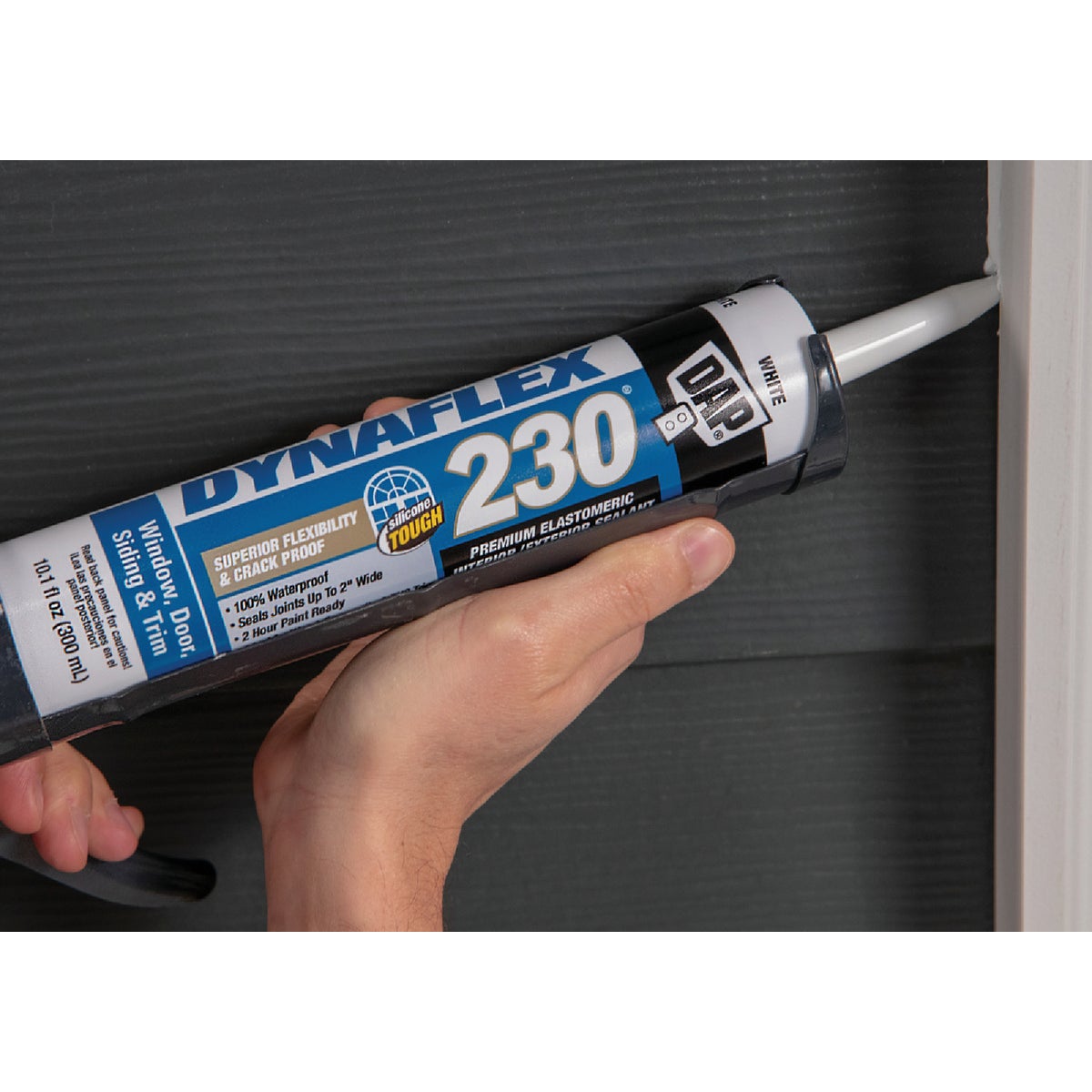 Dap Dynaflex 230 10.1 Oz. 100% Waterproof Window, Door, Siding & Trim Elastomeric Sealant, White Image 7