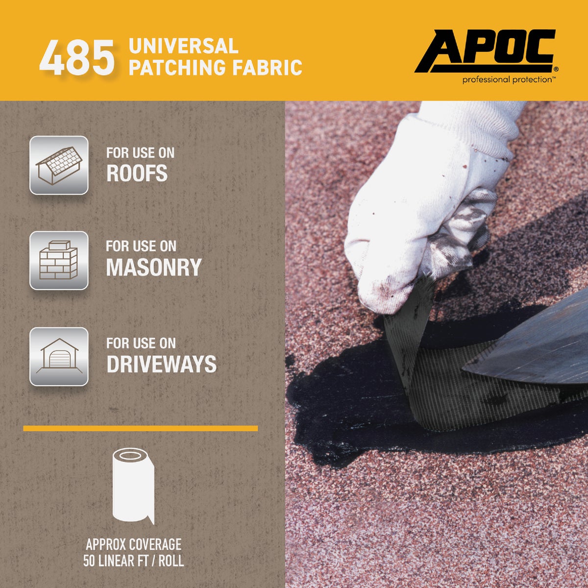 APOC 6 In. x 50 Ft. Black Universal Patching Fabric Image 5