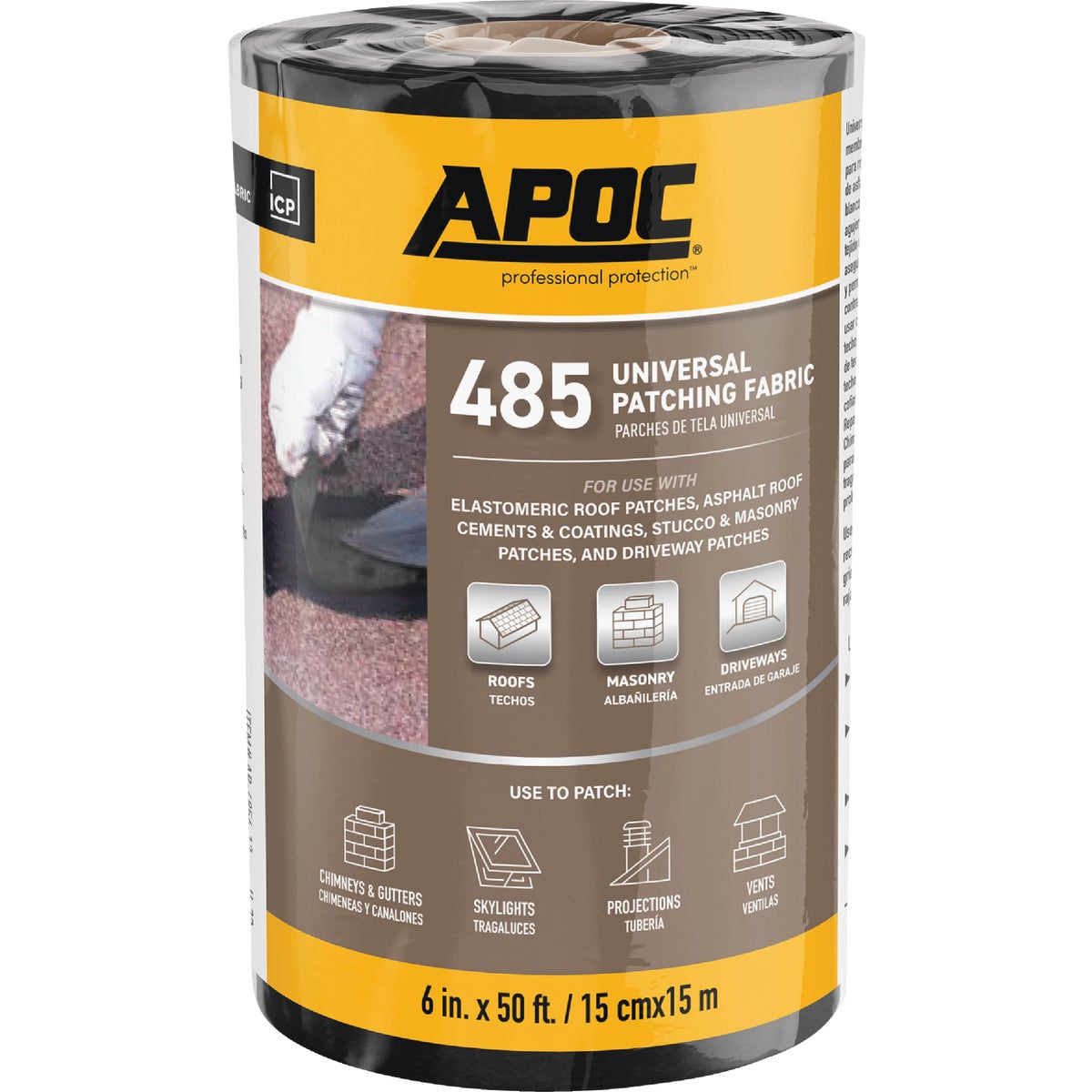 APOC 6 In. x 50 Ft. Black Universal Patching Fabric Image 1