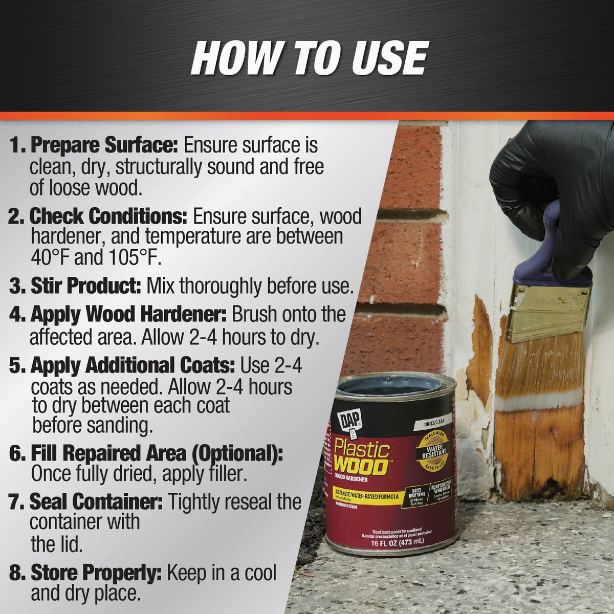 Dap Plastic Wood 16 Oz. Natural Hardener Image 5