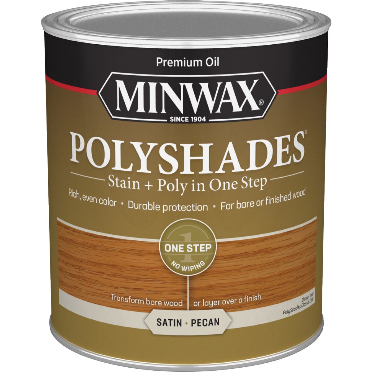 Minwax Polyshades 1 Qt. Satin Stain & Finish Polyurethane In 1-Step, Pecan Image 7
