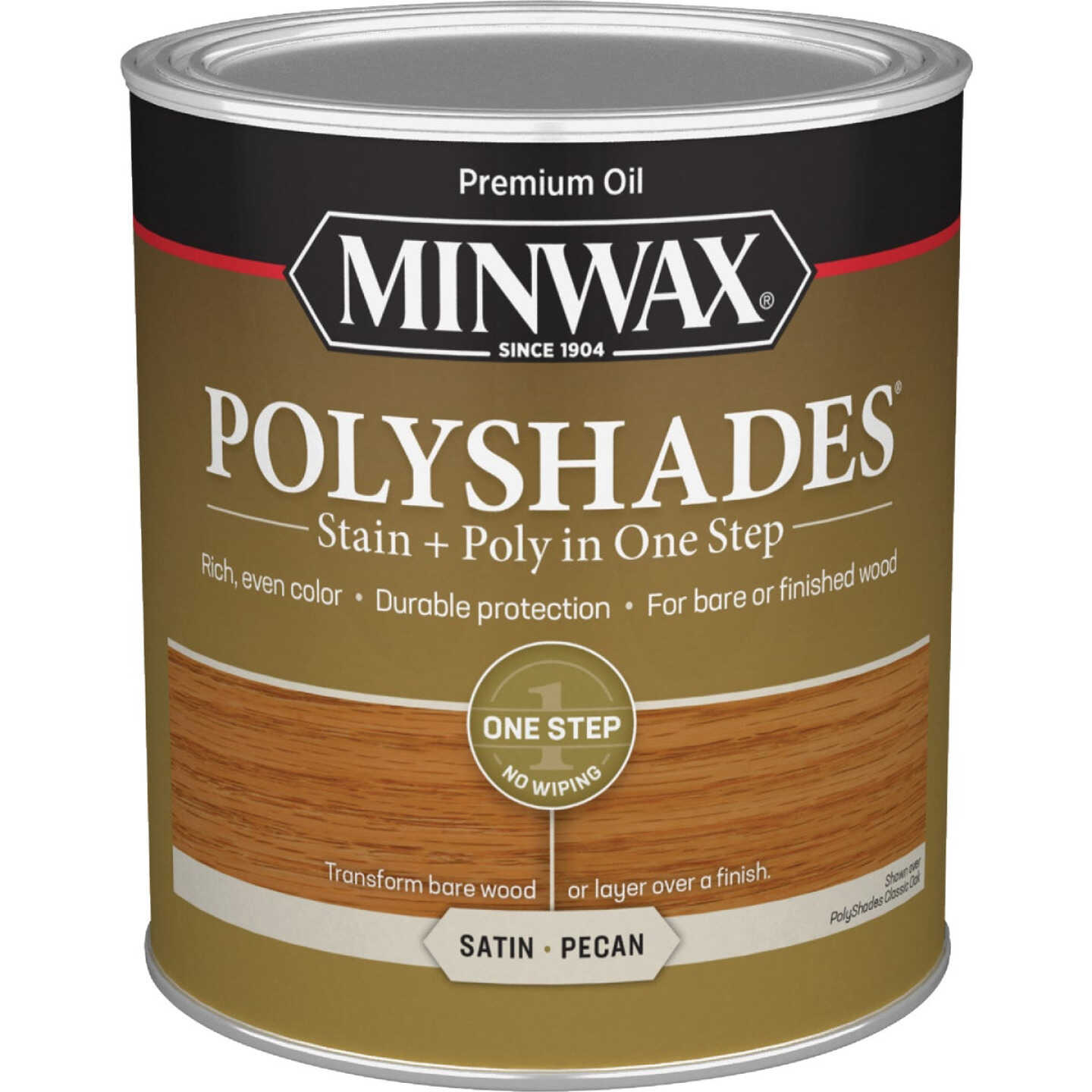 Minwax Polyshades 1 Qt. Satin Stain & Finish Polyurethane In 1-Step, Pecan Image 7