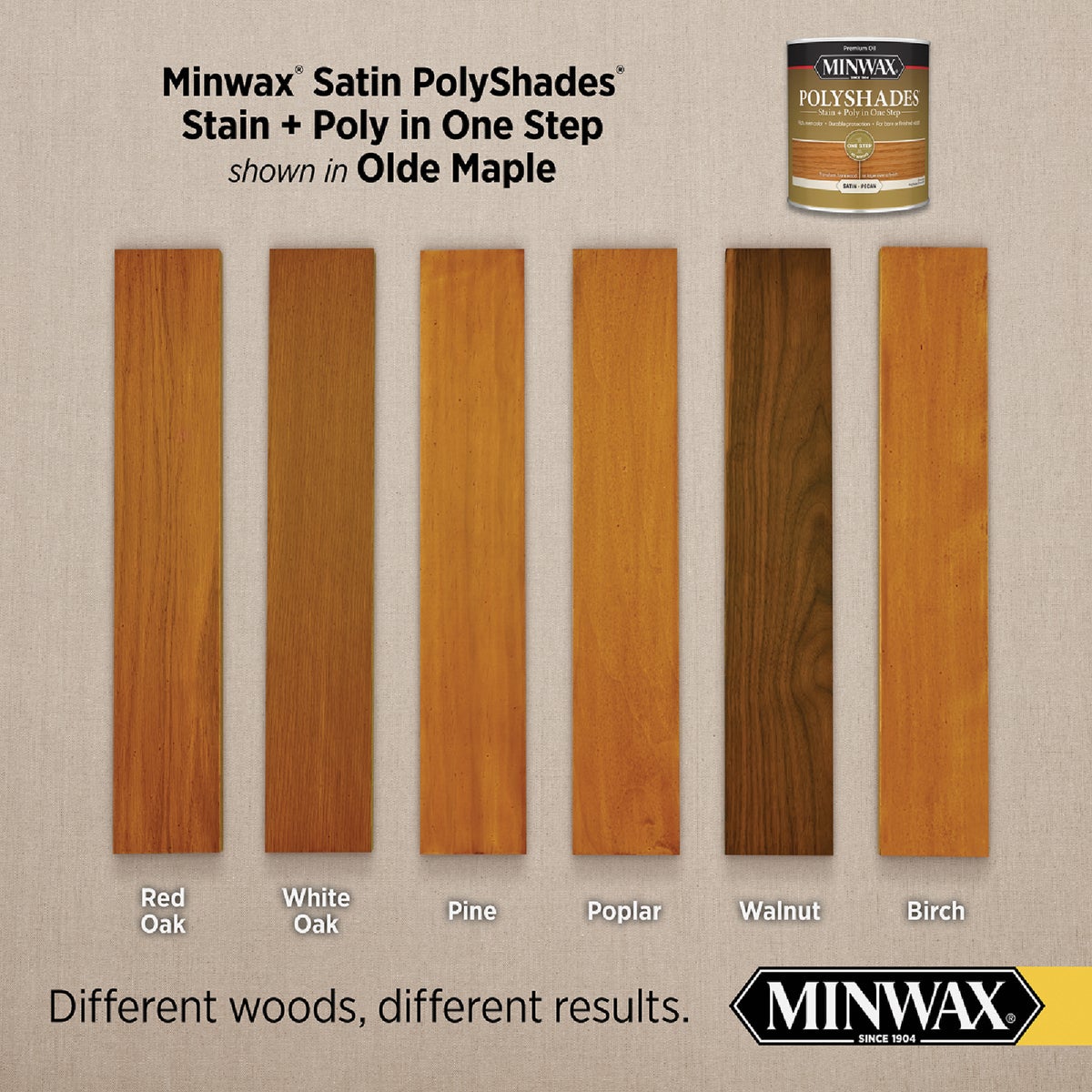 Minwax Polyshades 1 Qt. Satin Stain & Finish Polyurethane In 1-Step, Olde Maple Image 3