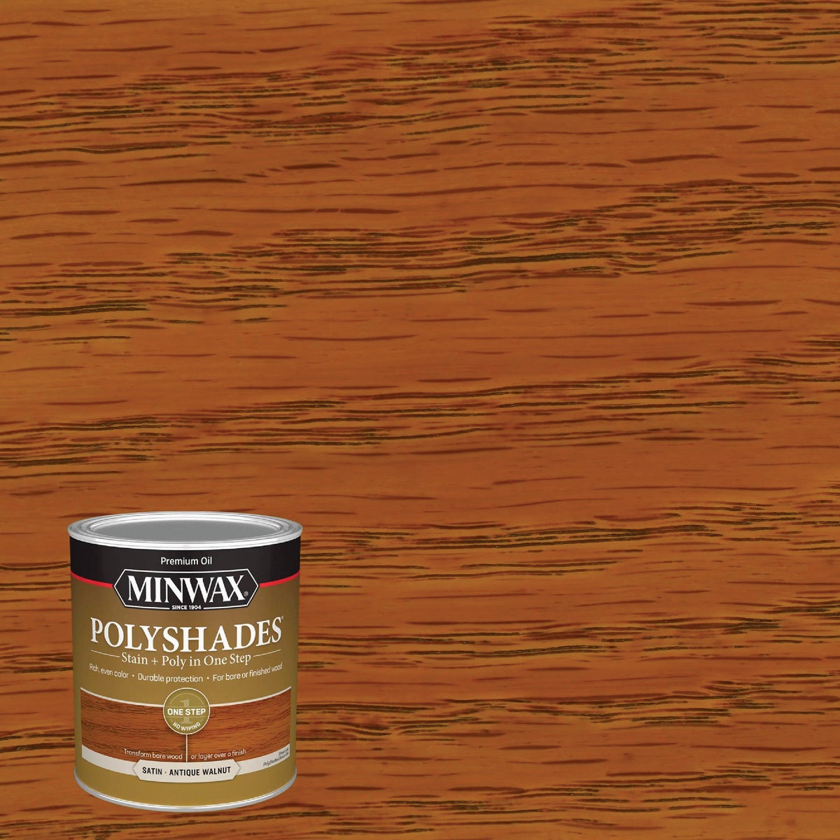 Minwax Polyshades 1 Qt. Satin Stain & Finish Polyurethane In 1-Step, Antique Walnut Image 8