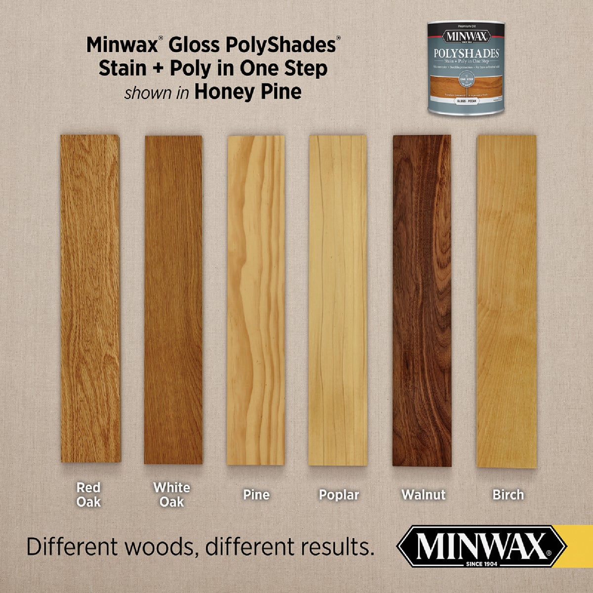 Minwax Polyshades 1 Qt. Gloss Stain & Finish Polyurethane In 1-Step, Honey Pine Image 3
