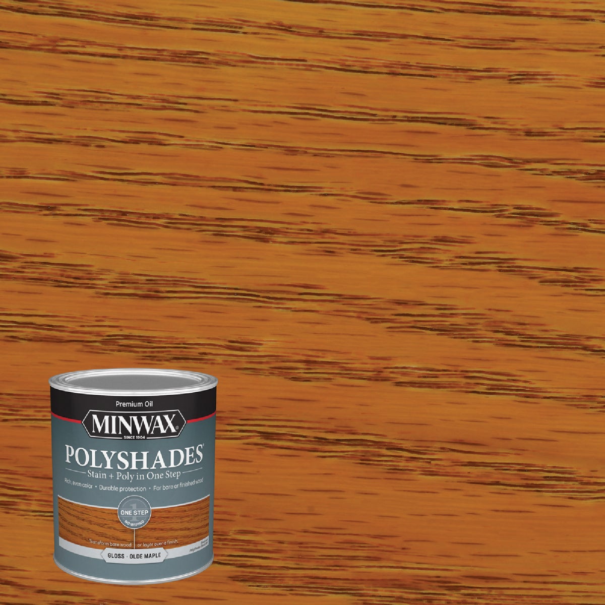 Minwax Polyshades 1 Qt. Gloss Stain & Finish Polyurethane In 1-Step, Olde Maple