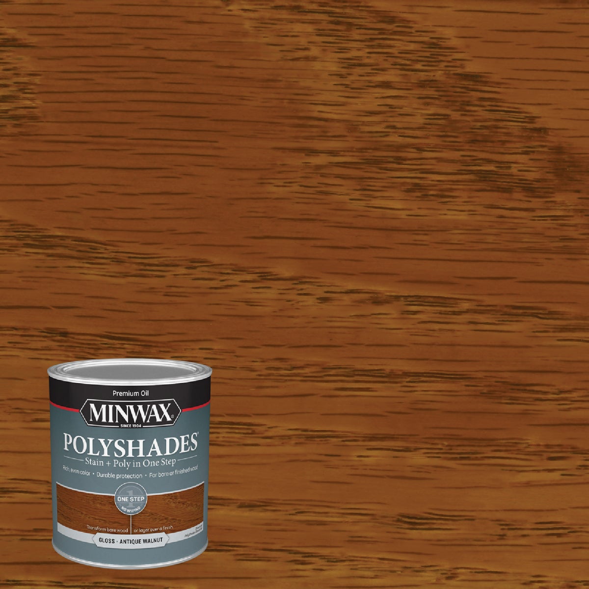 Minwax Polyshades 1 Qt. Gloss Stain & Finish Polyurethane In 1-Step, Antique Walnut