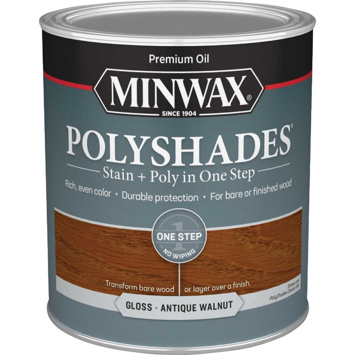 Minwax Polyshades 1 Qt. Gloss Stain & Finish Polyurethane In 1-Step, Antique Walnut Image 7