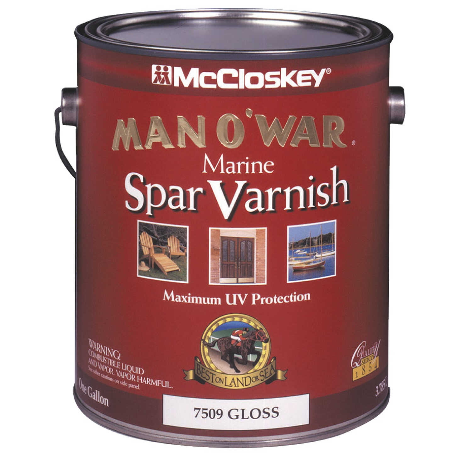 McCloskey Man O'War Gloss Spar Marine Interior & Exterior Varnish, Gallon Image 1