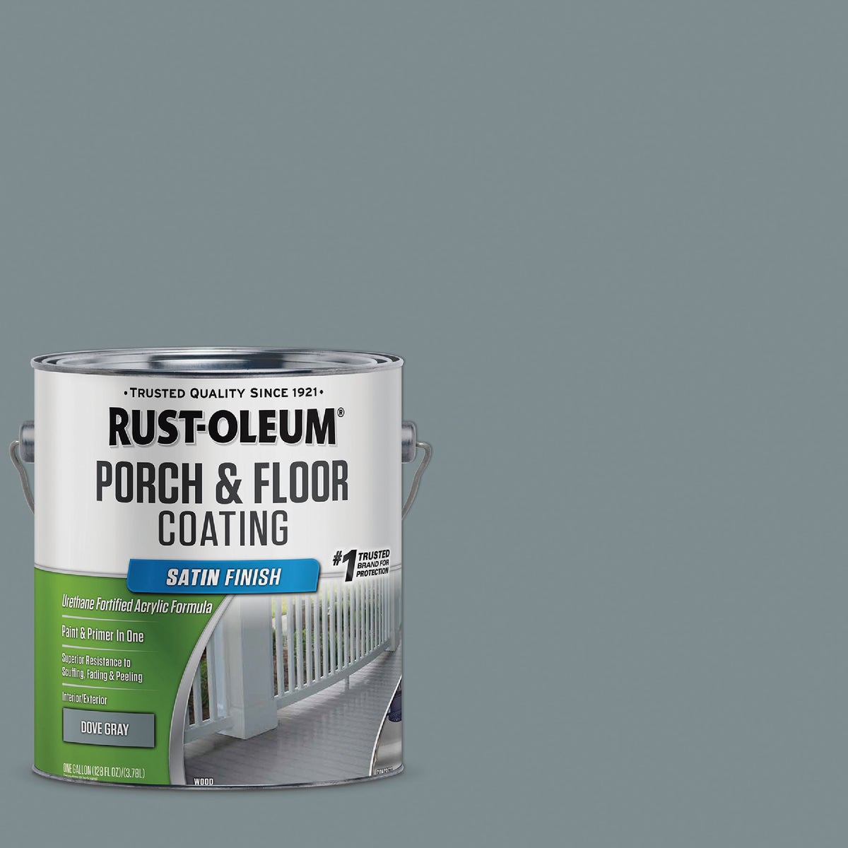 Rust-Oleum 1 Gal. Low VOC Porch and Floor Coating, Satin Dove Gray