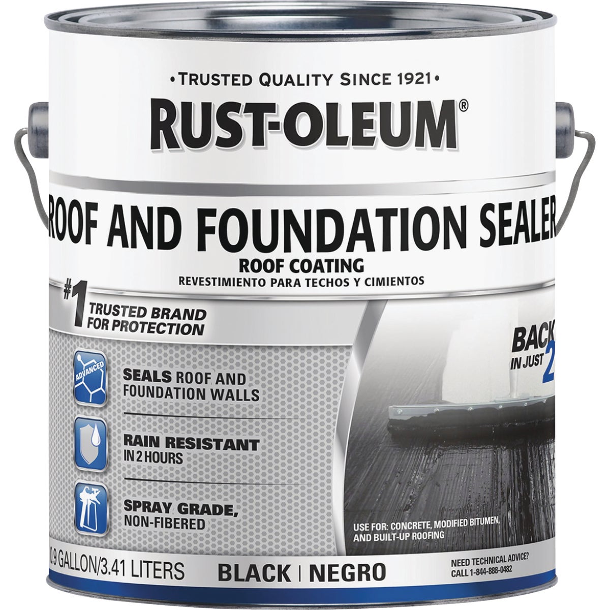 Rust-Oleum 0.9 Gal. Black Roof and Foundation Sealer Image 2