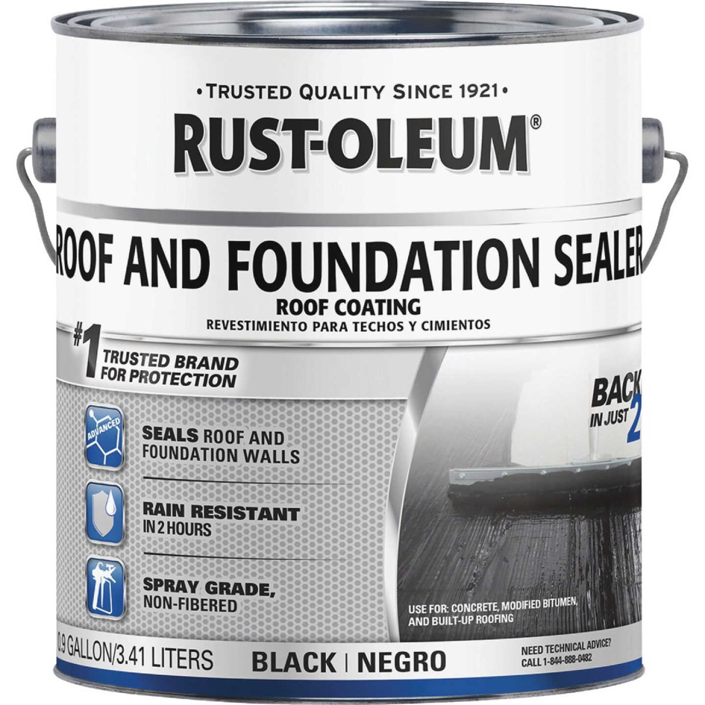 Rust-Oleum 0.9 Gal. Black Roof and Foundation Sealer Image 2