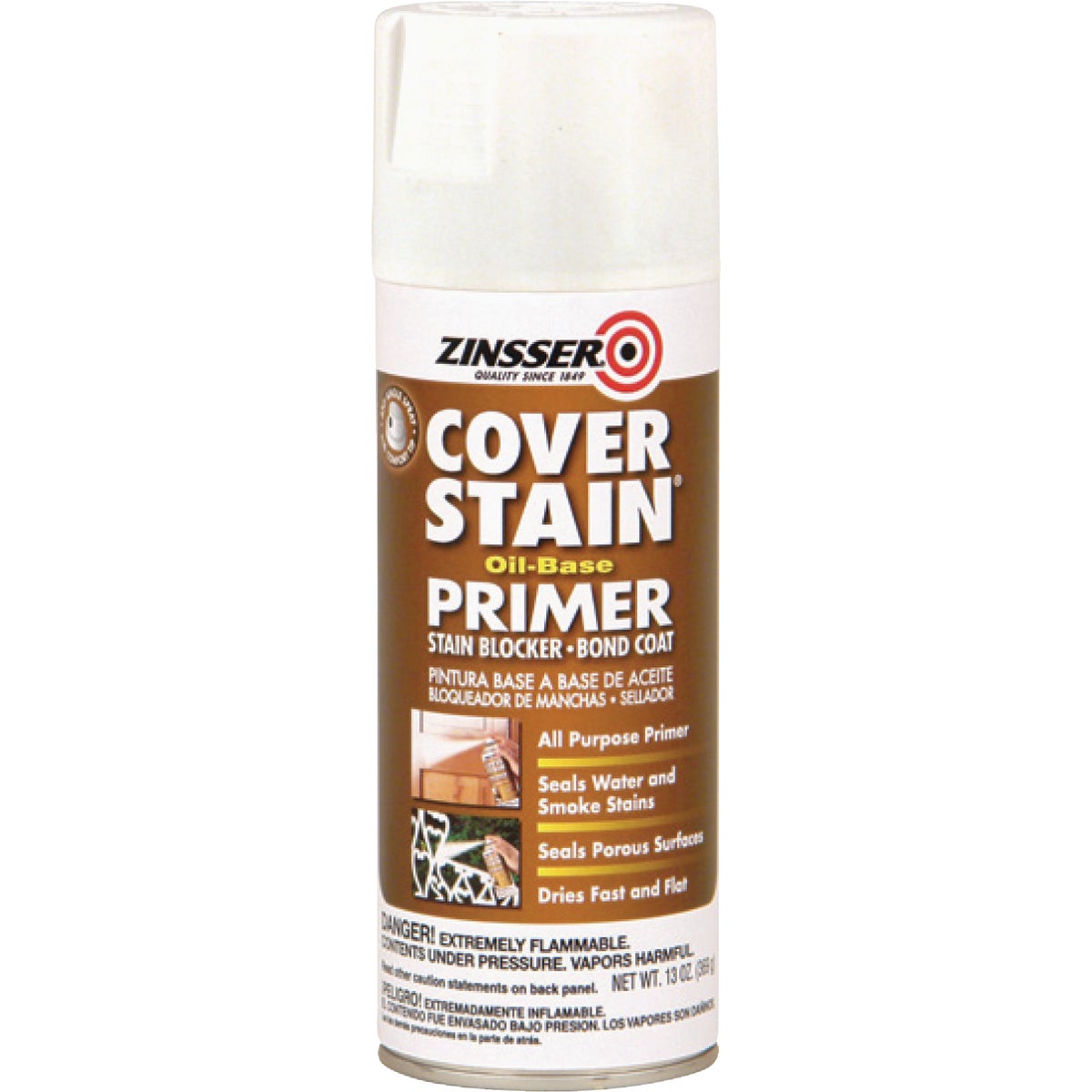 Zinsser Cover-Stain 13 Oz. Primer Spray, White Image 7