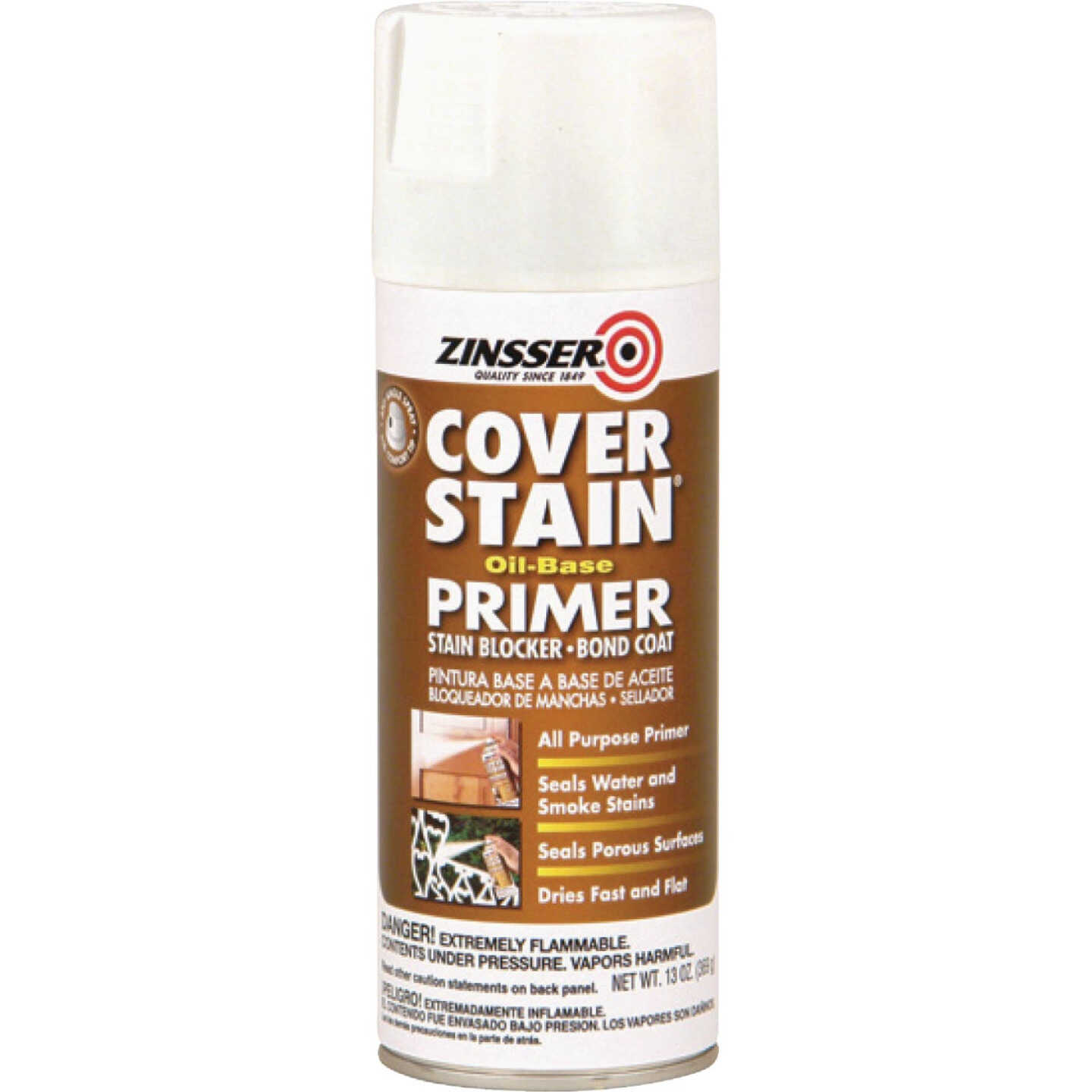 Zinsser Cover-Stain 13 Oz. Primer Spray, White Image 7