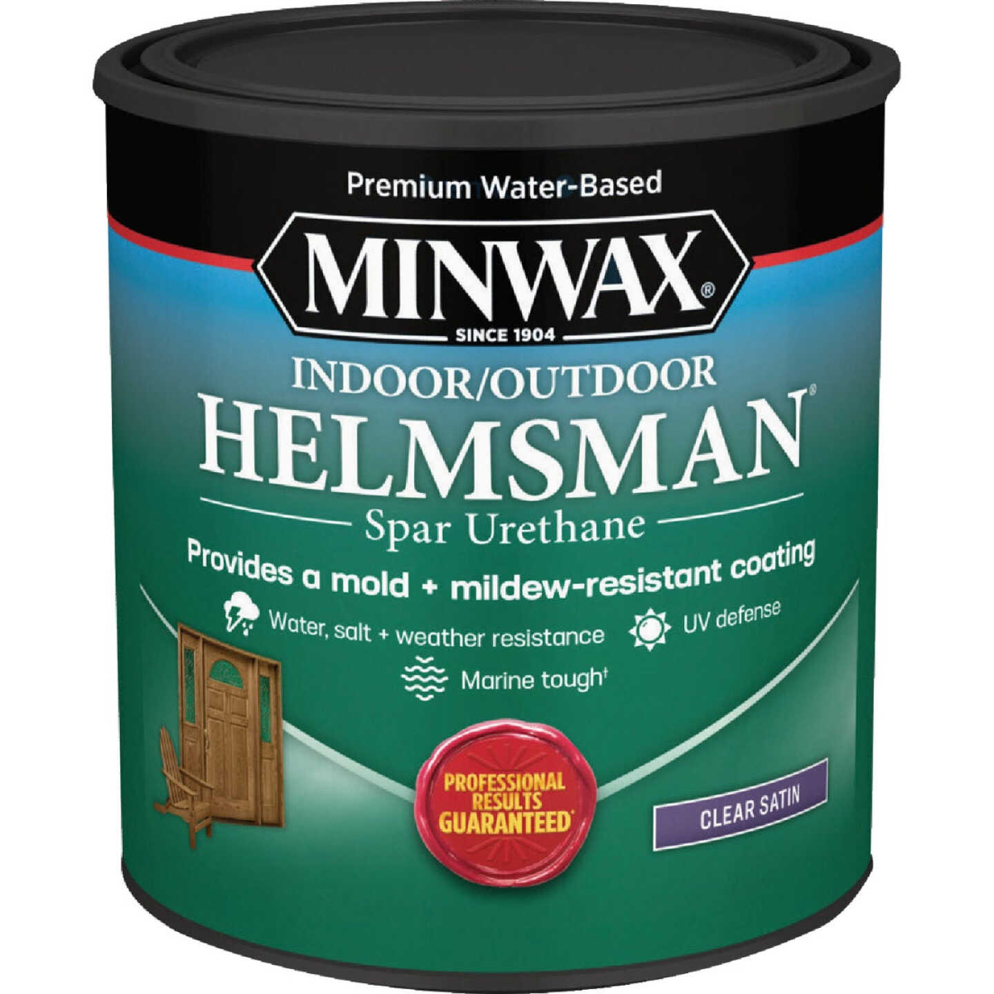 Minwax Water Based Helmsman Indoor/Outdoor Satin Clear Spar Urethane, 1 Qt. Image 1
