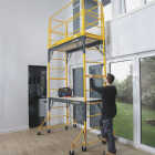 Metaltech 4-in-1 Scaffolding, Miter Saw Stand, Storage Rack & Utility Cart Image 4