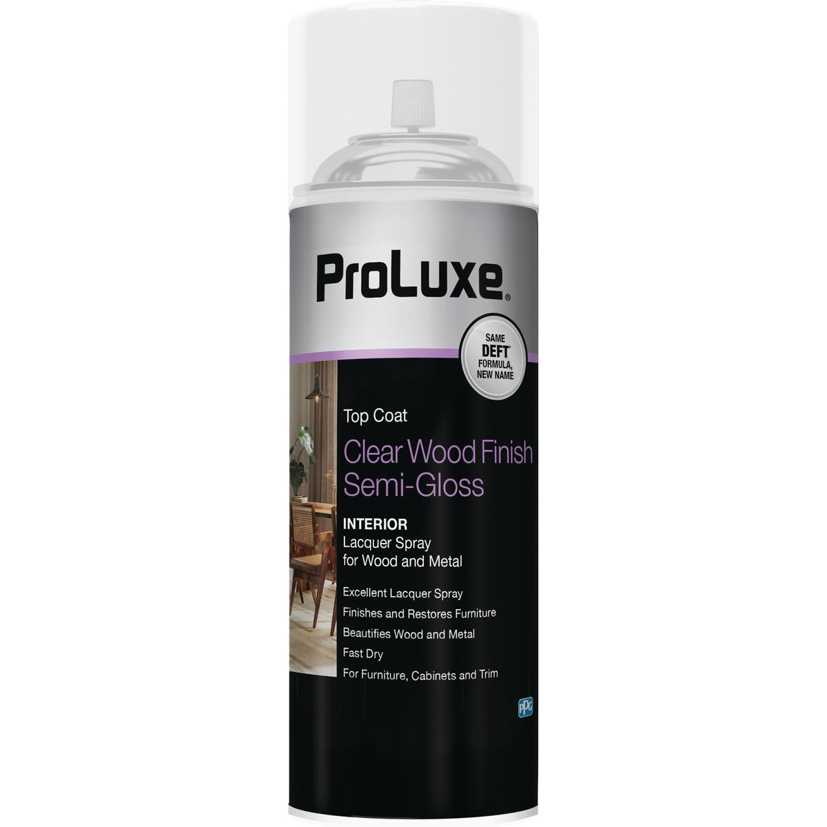 ProLuxe 12.25 Oz. Semi-Gloss Clear Wood Finish Interior Spray Lacquer