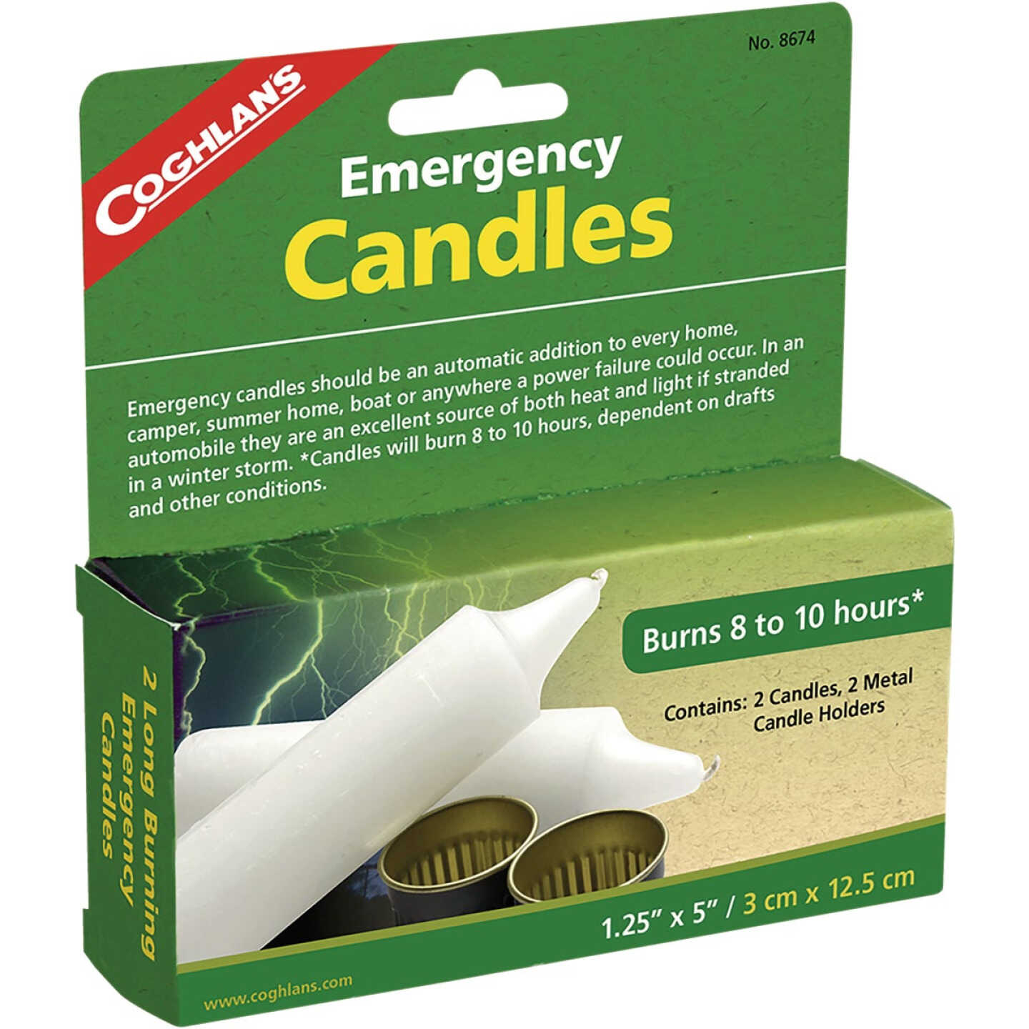 Coghlans 5 In. White Emergency Candle (2 Count) Image 1