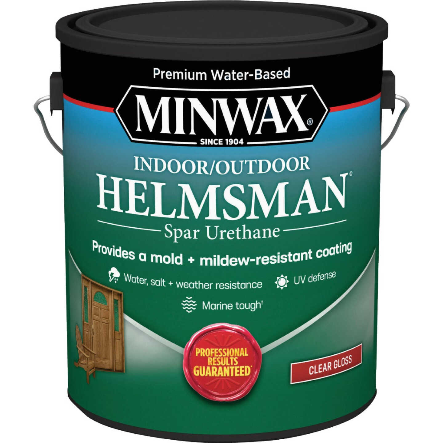 Minwax Water Based Helmsman Indoor/Outdoor Gloss Clear Spar Urethane, 1 Gal. Image 1
