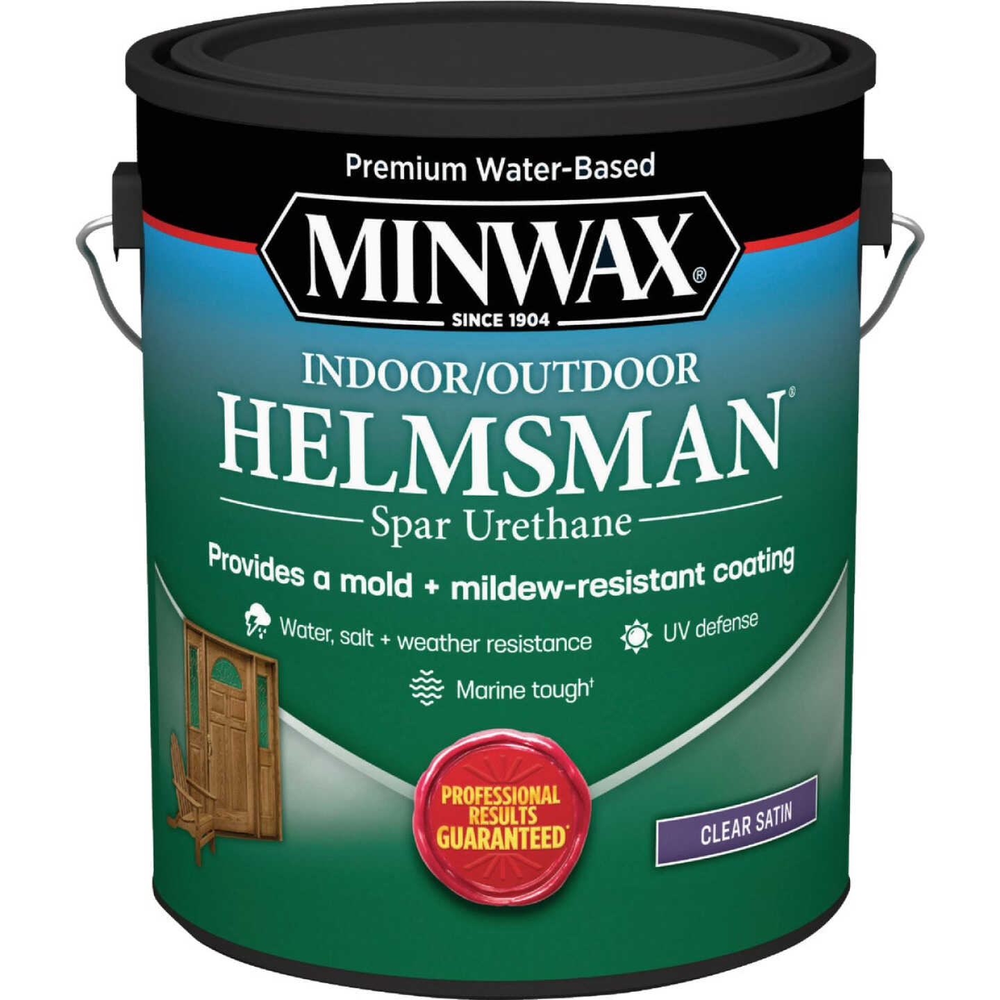 Minwax Water Based Helmsman Indoor/Outdoor Satin Clear Spar Urethane, 1 Gal. Image 1