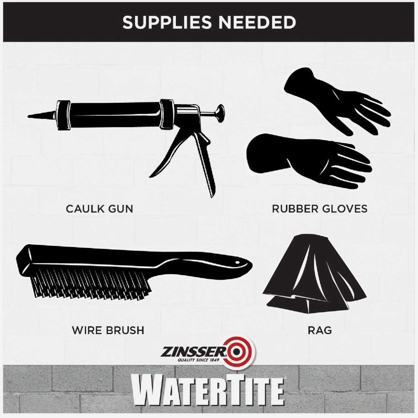 Zinsser WaterTite 10.1 Oz. Polyurethane Sealant for Concrete and Masonry, Gray Image 4
