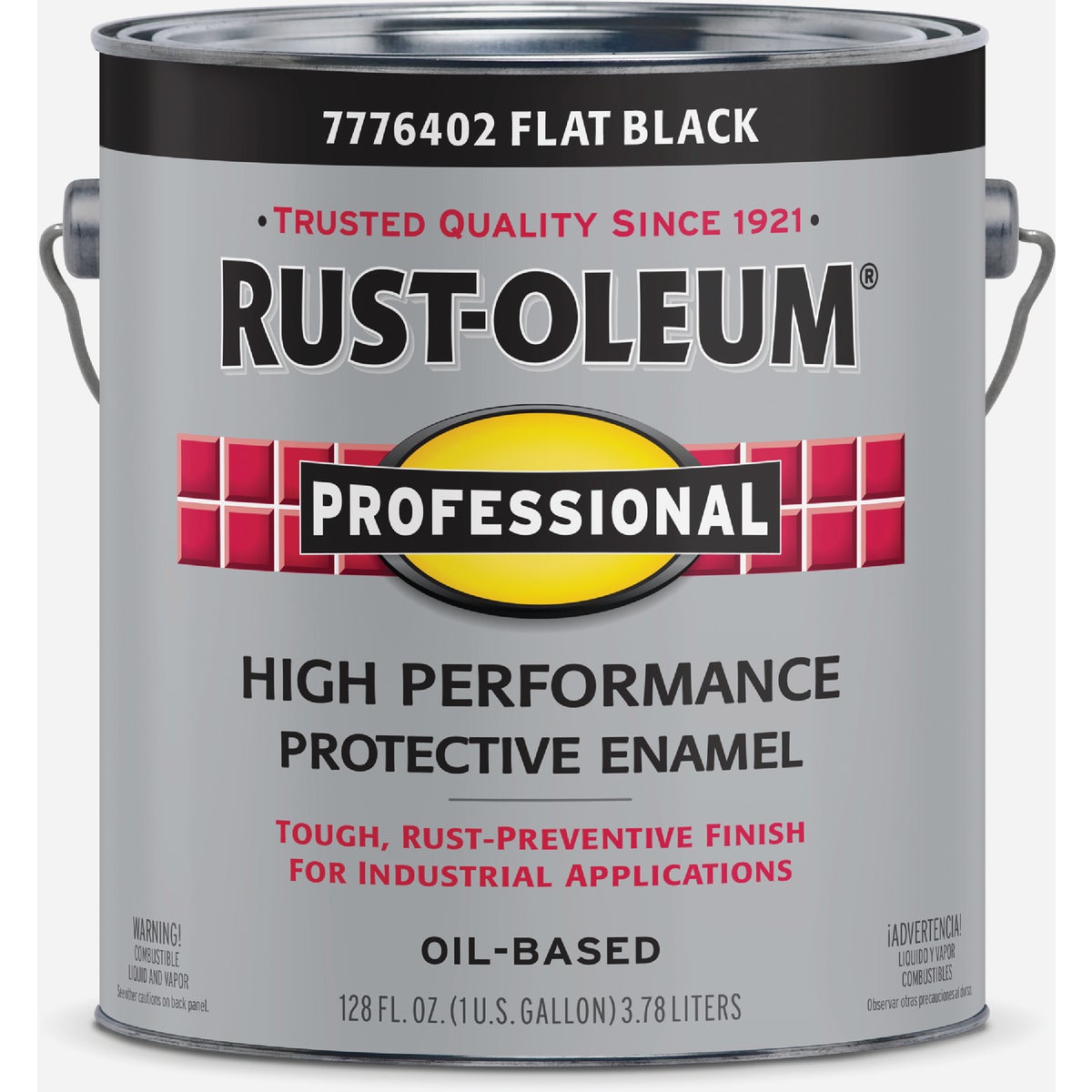 Rust-Oleum Professional DTM Oil Based Flat Protective Rust Control Enamel, Black, 1 Gal. Image 6