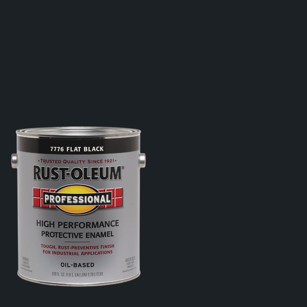Rust-Oleum Professional DTM Oil Based Flat Protective Rust Control Enamel, Black, 1 Gal.