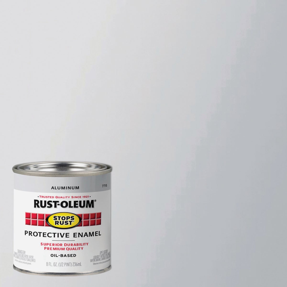 Rust-Oleum Stops Rust Oil Based Gloss Protective Rust Control Enamel, Aluminum, 1/2 Pt. Image 1