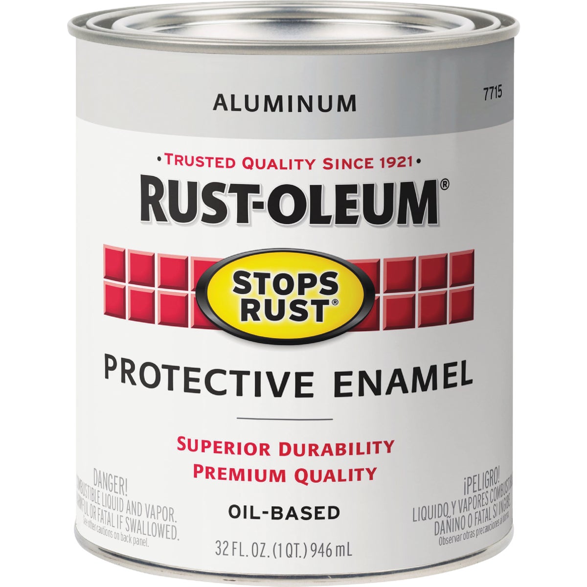 Rust-Oleum Stops Rust Oil Based Gloss Protective Rust Control Enamel, Aluminum, 1 Qt. Image 2